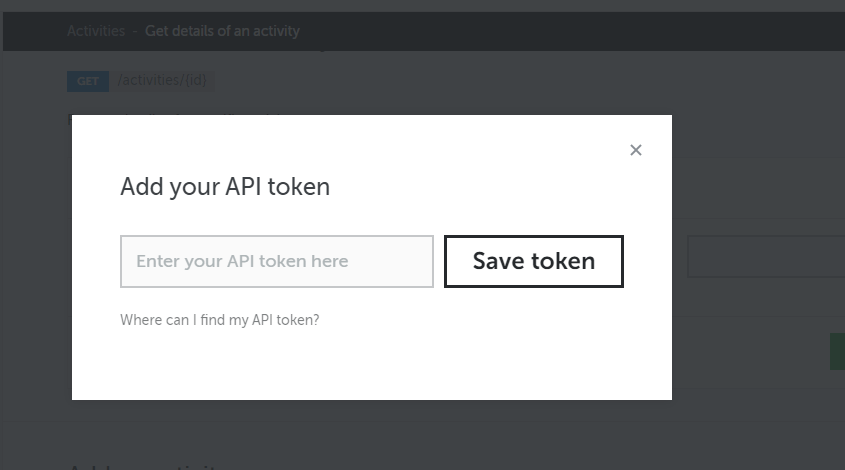 add API token
