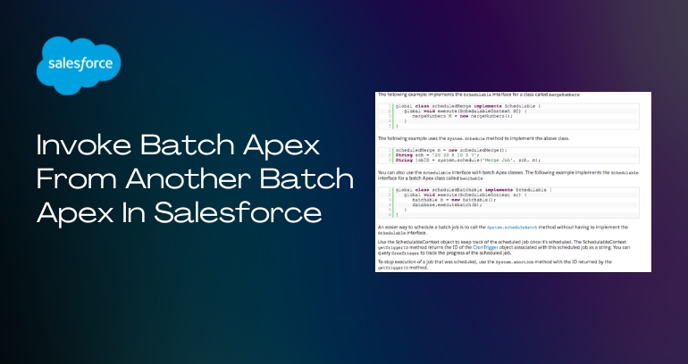 Invoke Batch Apex From Another Batch Apex In Salesforce