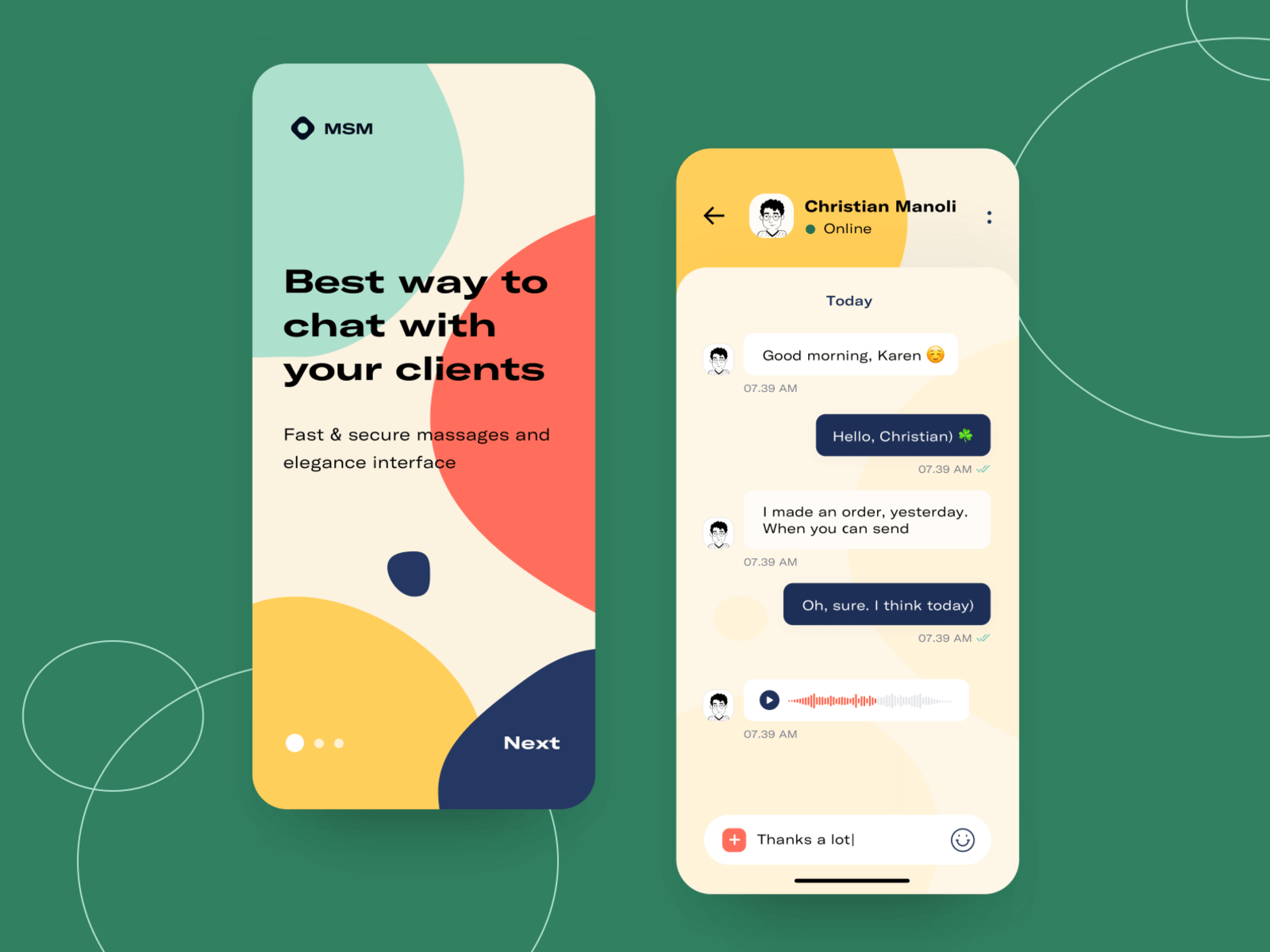 chat with clients mobile app