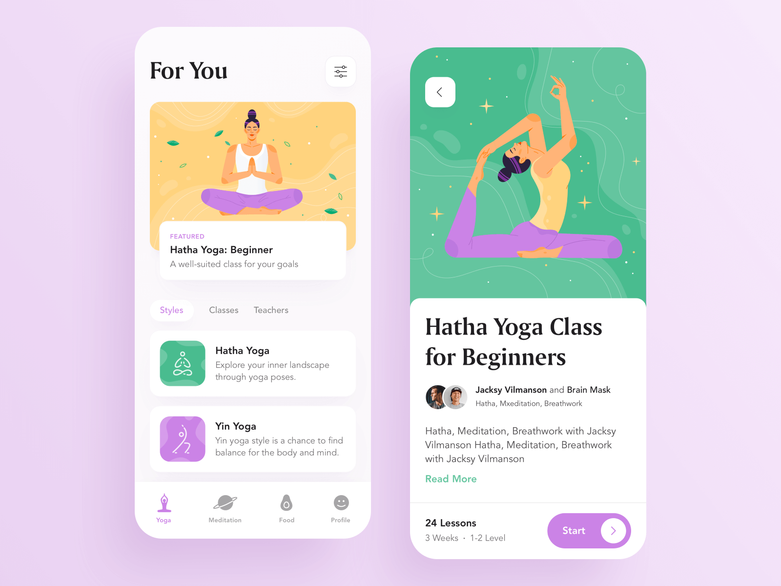 yoga teaching mobile app