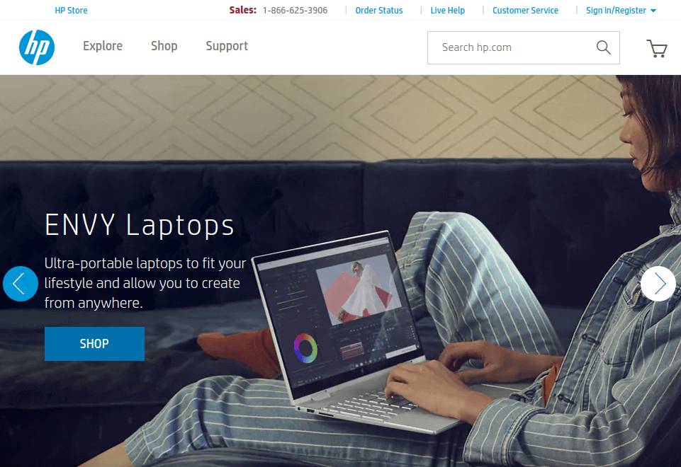 HP Inc Store built on Magento