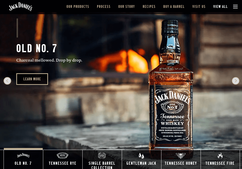 Jack Daniels Website in Magento