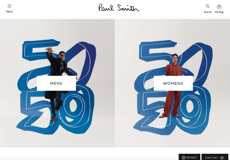 Paul Smith ecommerce store in Magento