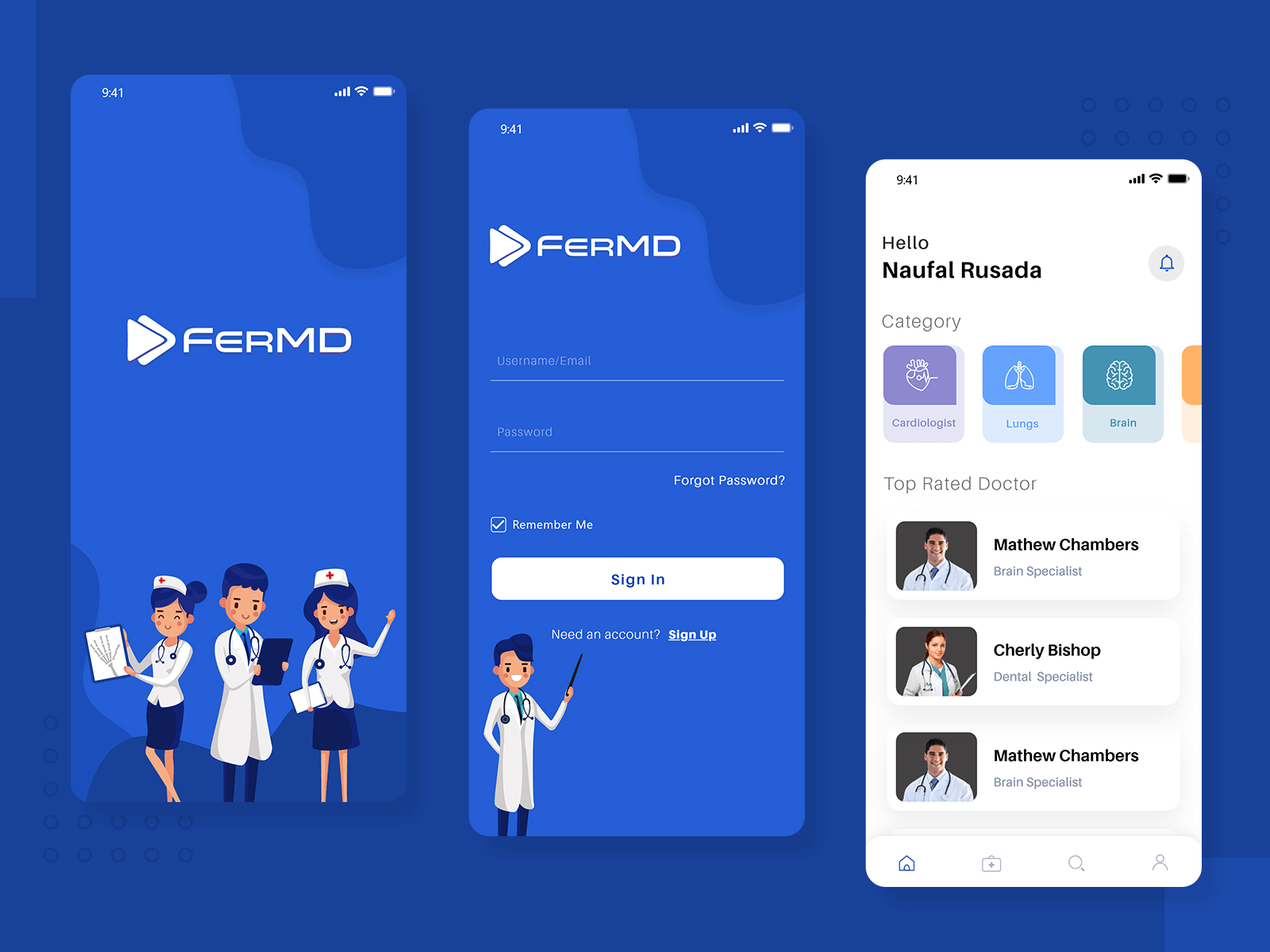 social sign in doctor consultation app