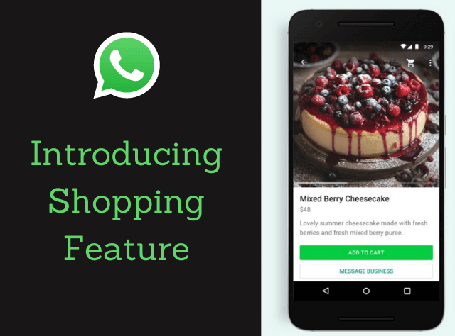 Introducing Shopping Feature in whatsapp