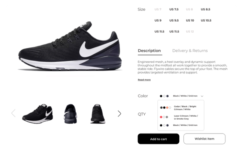 nike product gallery