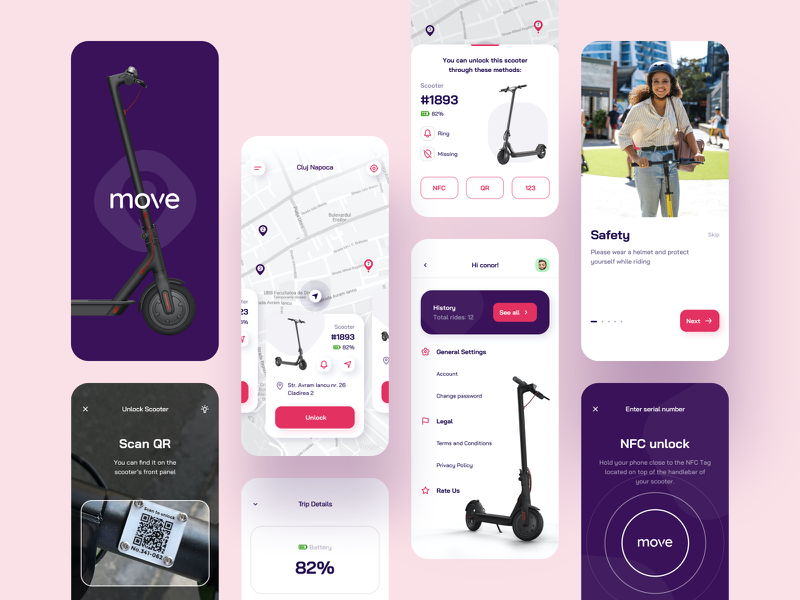 features of ebike scooter sharing app
