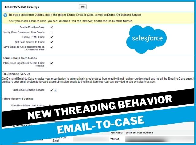 New Threading Behavior Email-To-Case Salesforce
