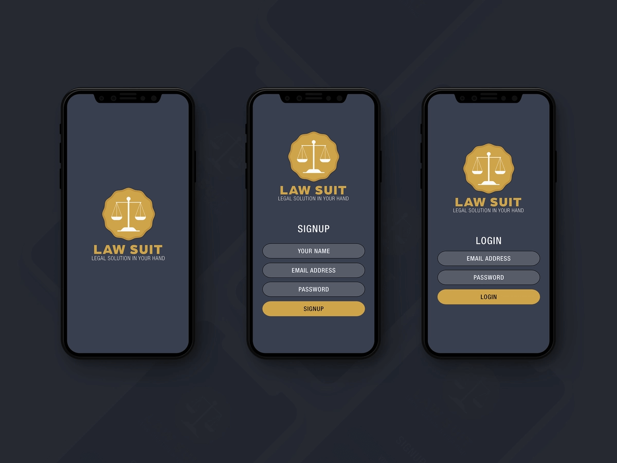 lawyer app UI