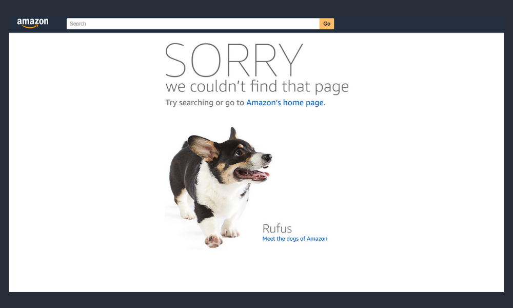 Amazon 404 page