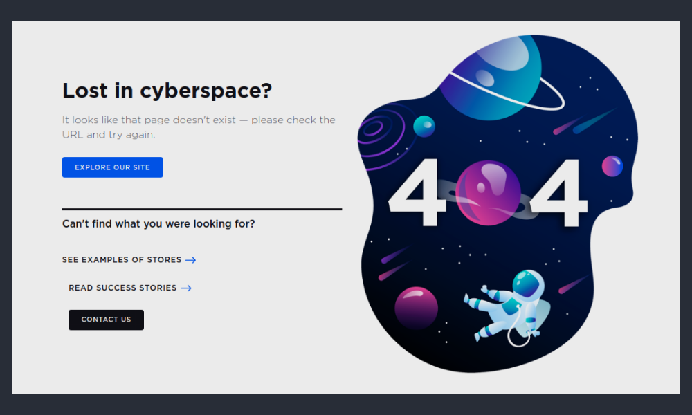 BigCommerce 404 page
