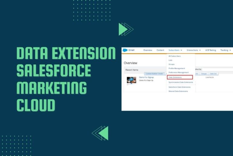 Data Extension in Email Studio Salesforce Marketing Cloud