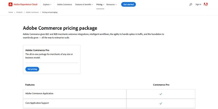 Pricing Plans Of adobe commerce