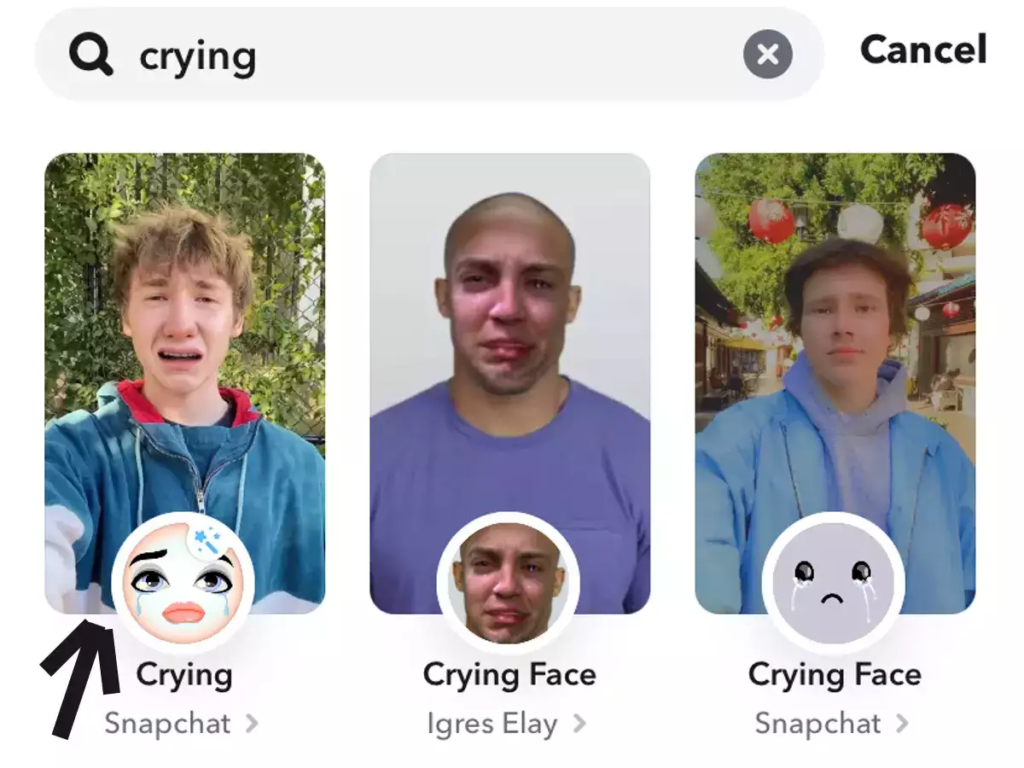 Snapchat cryingfilter