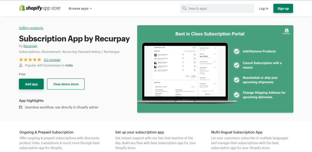 Subscription App by Recurpay