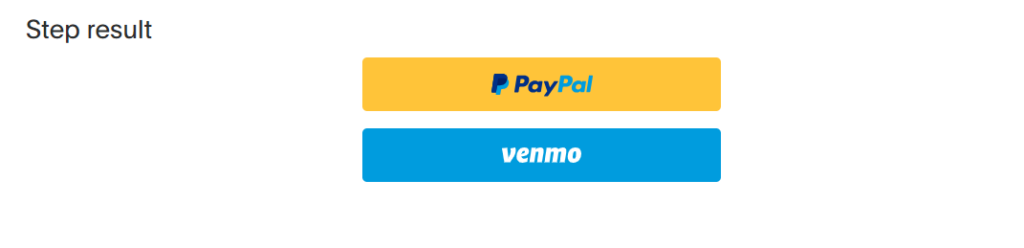 Result after Integrating Venmo With Web/App